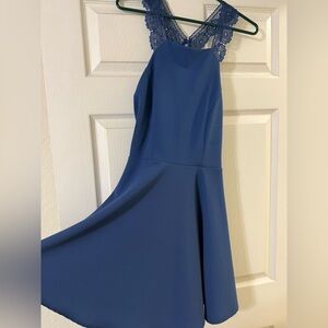 Altar'd State Blue Lace Maxi Dress